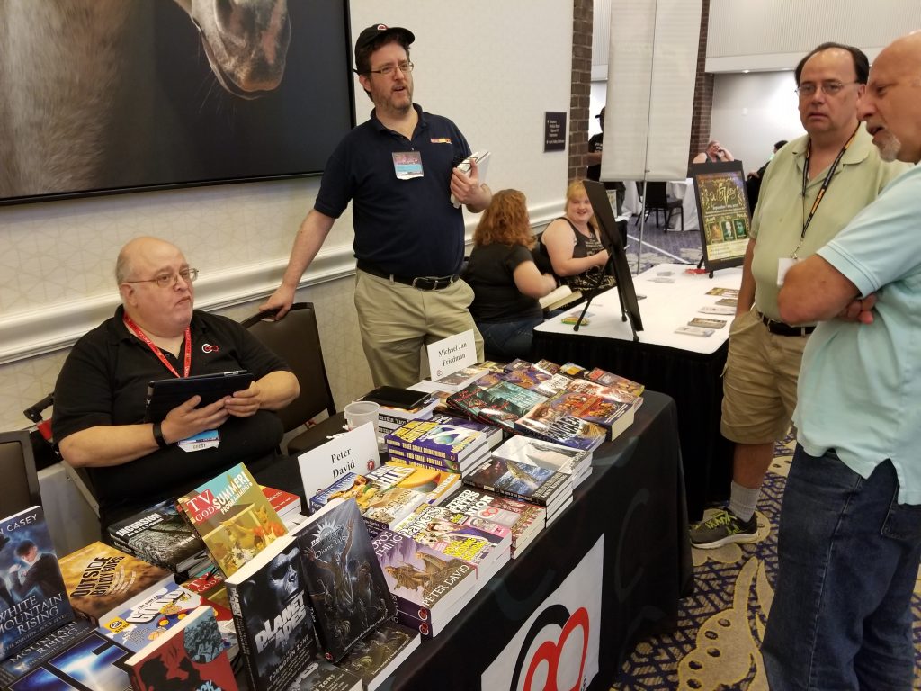 Peter David's author table was definitely a good place to be.