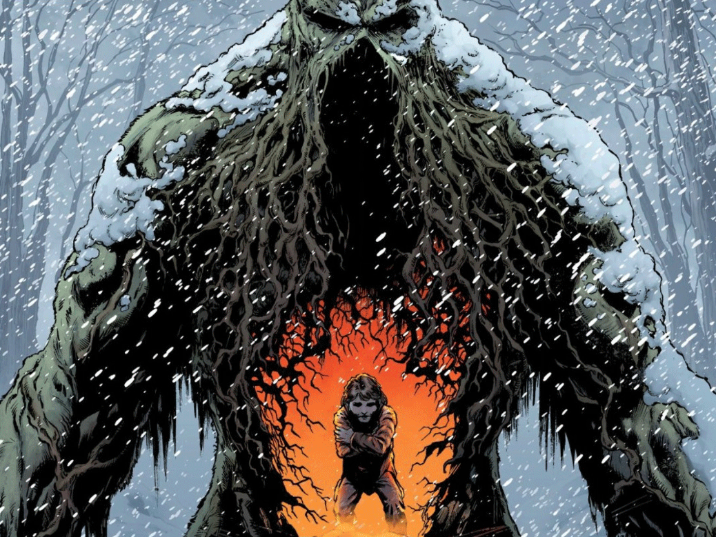 Swamp Thing trudges through blizzards and tundra in search of the snow mons...